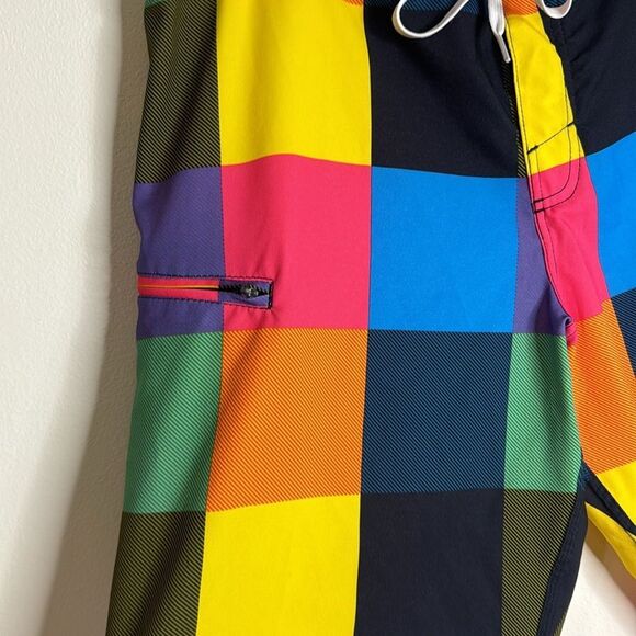 Y2K rusty mens colorful phantom style swim board shorts size 36 - Picture 4 of 9